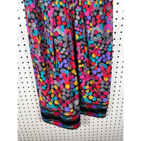 BCBG MaxAzria Dress Women Halter Knee Length Multi Color Polka Dot Stretch size - Picture 3 of 8